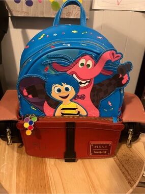 Loungefly Bright Blue Pixar Inside Out 2 Joy & Bing Bong Kids Mini Backpack